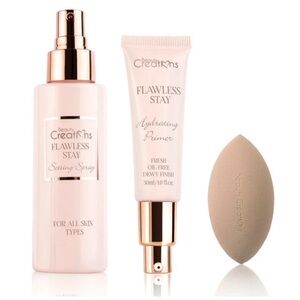 Primer, setting spray & beauty sponge